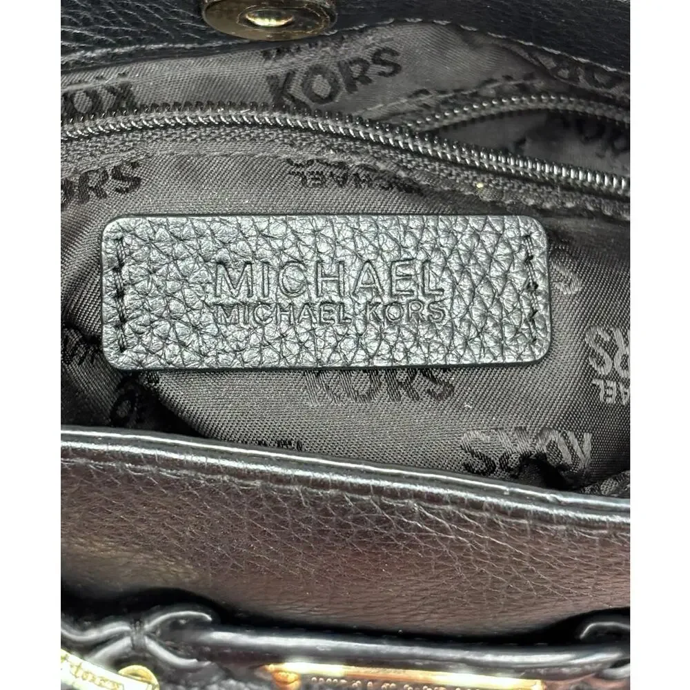Michael Kors Black Pebbled Leather Crossbody Purse AS IS #80277